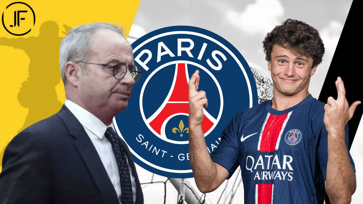 Mercato PSG : Luis Campos et João Neves au Paris SG.